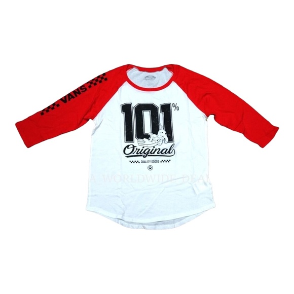 VANS x Disney 101 Dalmations Orignal Puppy Baseball Tee Shirt M - Picture 1 of 1
